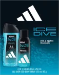 Adidas Ice Dive férfi deospray 150 ml + tusfürdő 250 ml (6/karton) Adidas Ice Dive férfi deospray 150 ml + tusfürdő 250 ml (6/karton)