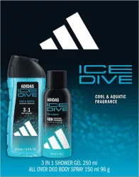 Adidas Ice Dive férfi deospray 150 ml + tusfürdő 250 ml (6/karton) Adidas Ice Dive férfi deospray 150 ml + tusfürdő 250 ml (6/karton)