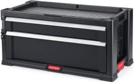 Keter 2 fiókos tároló Tool Chest Fekete/piros (2/karton) Keter 2 fiókos tároló Tool Chest Fekete/piros (2/karton)