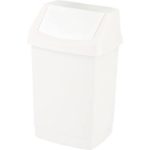 Curver Click-It Trash Can 15 L White (8/carton)