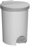   Curver Trash Can with Pedal, Round 15 L Luna with Inner Basket (6/carton)