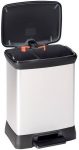 Curver Duo DECO Trash Can with Pedal 10/18l Silver/Black