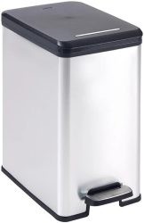 Curver "Slim Bin" Trash Can with Pedal 40l black/silver