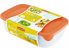 Curver F&G Food Container Set of 3 (0,5+1+2L) Square Various colours (grey, peach, menta) (6/carton)