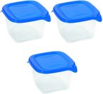   Curver F&G Food Container Set of 3 3x0,45L Square Dark Blue/Transparent (6/carton)                          