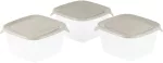   Curver Fresh&Go Food Container Set of 3 (3x1,2L) Square Orange/Transparent (6/carton)