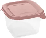   Curver Fresh&Go Ételtartó 0,45L Szögletes Mályvarózsaszín/Átlátszó (6/karton)