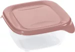   Curver Fresh&Go Ételtartó 0,8L Szögletes Mályvarózsaszín/Átlátszó (6/karton)
