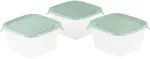   Curver Fresh&Go Food Container Set of 3 (3x1,2L) Square Orange/Transparent (6/carton)