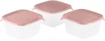  Curver Fresh&Go Food Container Set of 3 (3x1,2L) Square Orange/Transparent (6/carton)