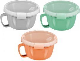 Curver Smart to Go kerek 0,9l ételtartó Vegyes színek (szürke, barack, menta) (6/karton)
