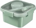   Curver Smart ECO Square Lunch Kit 1,1l GREEN (+ sauce container, +cutlery set) (6/carton)