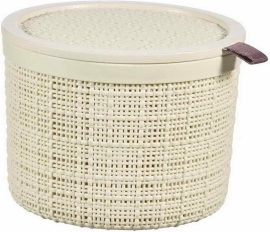 Curver "Jute" Round Box With Lid 2l Ivory (5/carton)                               