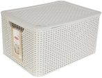   Curver rattan tároló tetővel 30l bézs "My Style" (3/karton)