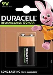 DURACELL HR 22 B1 9V NiMH 170 mAh Rechargeable Battery 1 pcs (10/carton)