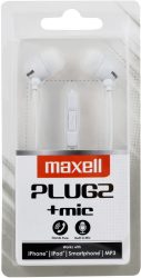 Maxell Plugz + MIC fehér fülhallgató (8/karton)
