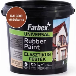 Farbex "Rubber Paint" 1,2 kg vörösbarna (RAL3009) univerzális elasztikus festék (6/karton)