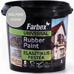   Farbex "Rubber Paint" 1,2 kg szürke (RAL7046) univerzális elasztikus festék (6/karton)