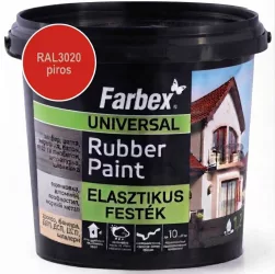 Farbex "Rubber Paint" 1,2 kg piros (RAL3020) univerzális elasztikus festék (6/karton)