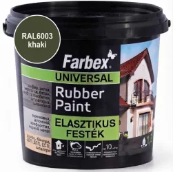 Farbex "Rubber Paint" 1,2 kg khaki (RAL6003) univerzális elasztikus festék (6/karton) Farbex "Rubber Paint" 1,2 kg khaki (RAL6003) univerzális elasztikus festék (6/karton)