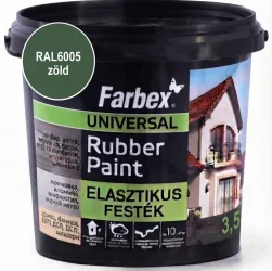 Farbex "Rubber Paint" 3,5 kg zöld (RAL6005) univerzális elasztikus festék Farbex "Rubber Paint" 3,5 kg zöld (RAL6005) univerzális elasztikus festék