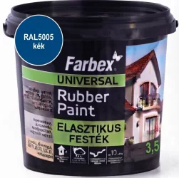 Farbex "Rubber Paint" 3,5 kg kék (RAL5005) univerzális elasztikus festék Farbex "Rubber Paint" 3,5 kg kék (RAL5005) univerzális elasztikus festék