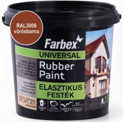 Farbex "Rubber Paint" 3,5 kg vörösbarna (RAL3009) univerzális elasztikus festék Farbex "Rubber Paint" 3,5 kg vörösbarna (RAL3009) univerzális elasztikus festék