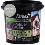  Farbex "Rubber Paint" 6 kg szürke (RAL7046) univerzális elasztikus festék