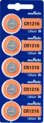 MURATA Lithium CR1216 BL5 elem (20/karton)