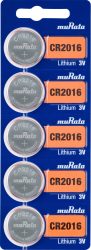MURATA Lithium CR2016 BL5 elem (20/karton)