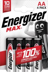 ENERGIZER MAX B4 AA Battery E91 4 pcs NEW! (24/carton)