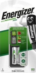 ENERGIZER Mini Charger + 2 pcs AA Power Batteries + 2000mAh accu (4/carton)
