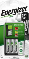 ENERGIZER Maxi töltő + 4 db AA Power+ 2000mAh akku (4/karton)