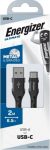 ENERGIZER kábel USB-A - USB-C 2m fekete