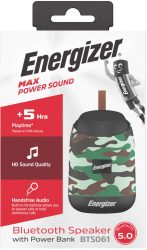Energizer BTS061 camouflage Bluetooth hangszóró és Power Bank (30/karton)