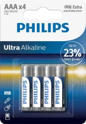 Philips Ultra Alkaline B4 AAA mikro E92 4 db (12/karton) Philips Ultra Alkaline B4 AAA mikro E92 4 db (12/karton)