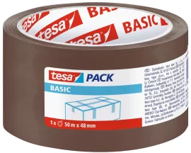 Tesa Basic Csomagolószalag 50m*48mm, barna (6/karton) Tesa Basic Csomagolószalag 50m*48mm, barna (6/karton)