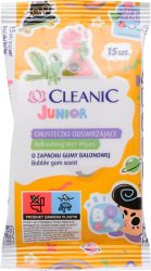 Cleanic frissítő törlőkendő - Antibacterial JUNIOR 15 lapos (24/karton)