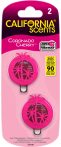   California Scents  mini diffúzer CORONADO CHERRY 2 db-os autóillatosító 3 ml (4 db/doboz, 24/karton)