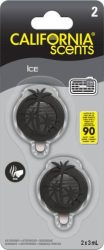 California Scents  Mini Diffuser ICE 2 pcs Car Air Freshener 3 ml (4 count / pack, 24 / carton)