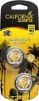   California Scents  mini diffúzer GOLDEN STATE DELIGHT 2 db-os autóillatosító 3 ml (4 db/doboz, 24/karon)