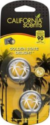California Scents  mini diffúzer GOLDEN STATE DELIGHT 2 db-os autóillatosító 3 ml (4 db/doboz, 24/karon)