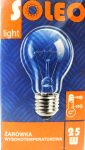   SOLEO normál 25W E27 230V rázásálló átlátszó (10/zsugor, 100/karton)