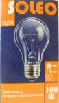   SOLEO normál 100W E27 230V rázásálló átlátszó (10/zsugor, 100/karton)