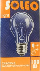 SOLEO normál 100W E27 230V rázásálló átlátszó (10/zsugor, 100/karton)