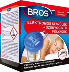 BROS szúnyogirtó elektromos készülék + utántöltő folyadék 40 ml (12/karton)