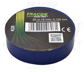 PVC Electrical Insulating Tape 20m*18mm BLUE (10/shrink, 250/carton)