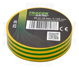PVC Szigetelőszalag 20m*18mm ZÖLD-SÁRGA (10/zsugor, 250/karton)