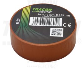 PVC Szigetelőszalag 20m*18mm BARNA (10/zsugor, 250/karton)