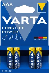 Varta Longlife Power AAA B4 mikro elem 4 db (10/karton)